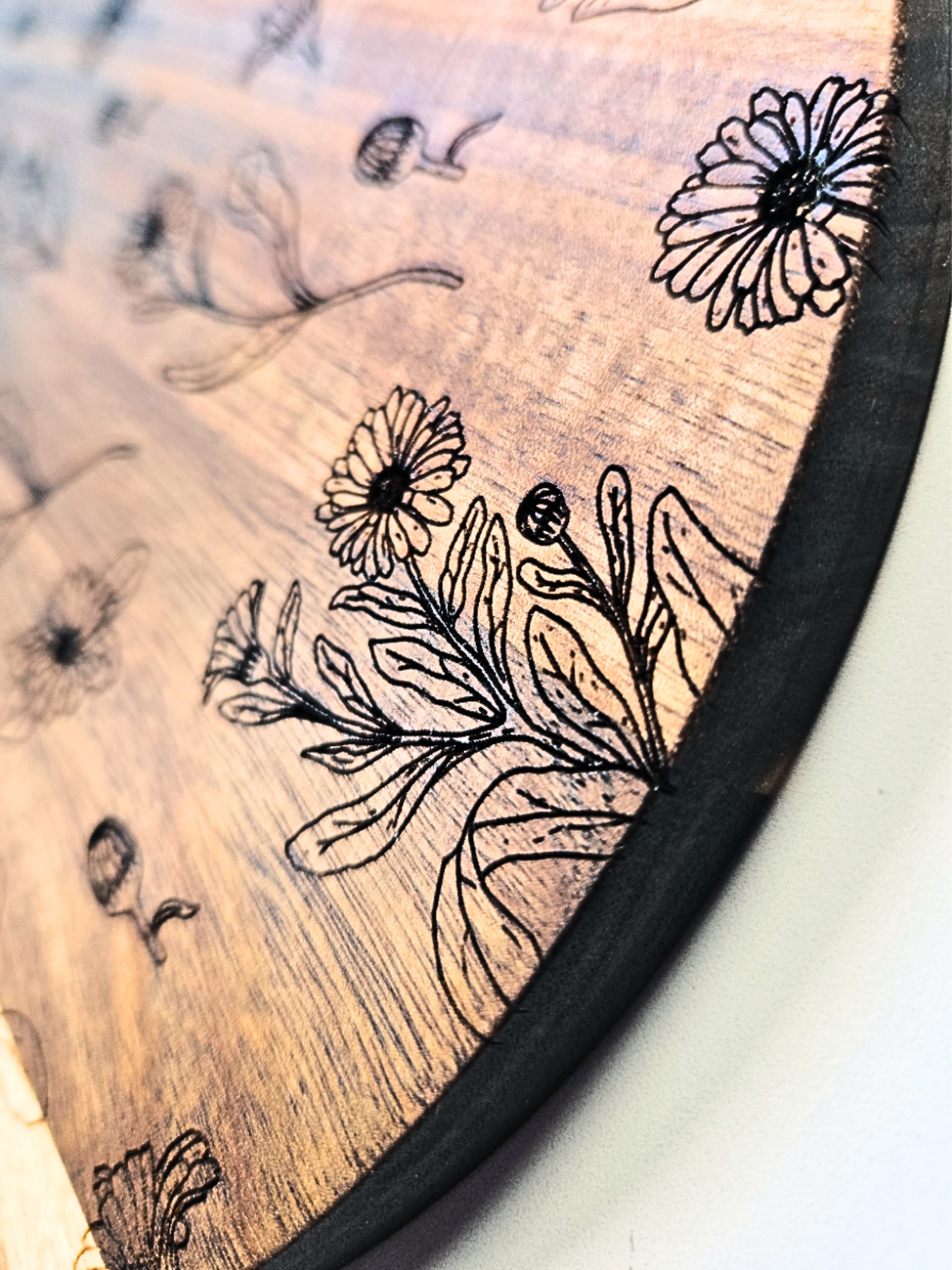 Wildflower Engraved Serving Board