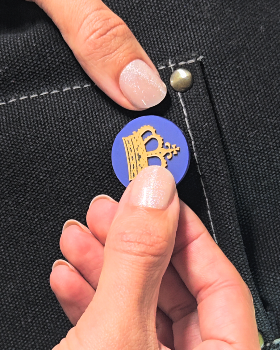 Gold Crown Travel Pin